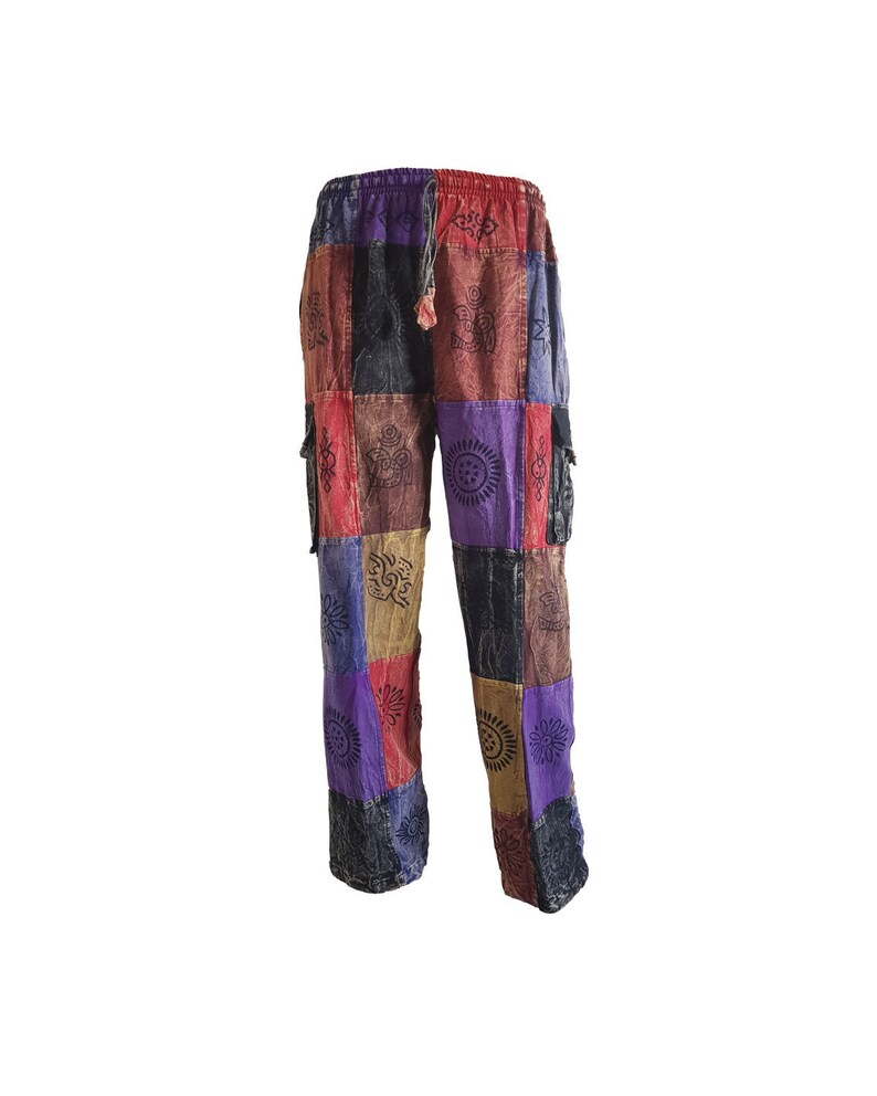 Heavy Fabric Patchwork Trousers Etsy UK