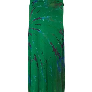 Tie dye maxi skirt Greens image 3