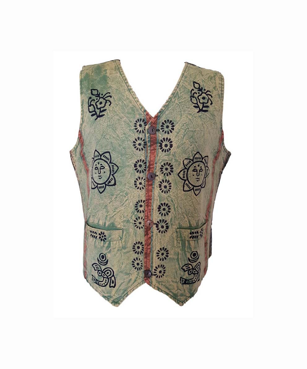 Image of Cotton Waistcoat - Green