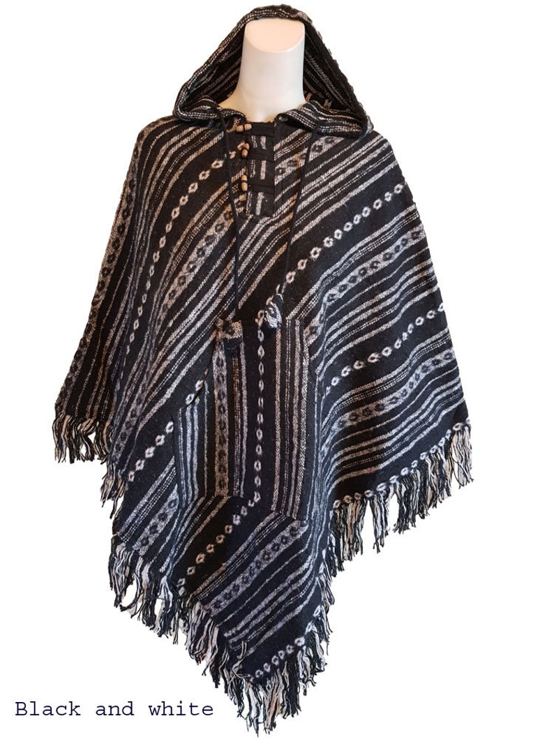 Red Black and Orange Tie dye poncho