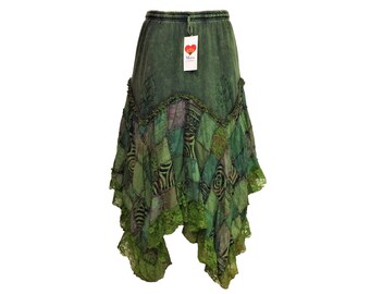 Patchwork pixie skirt - Green