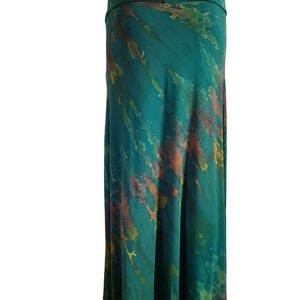 Tie dye maxi skirt Greens image 5