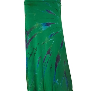 Tie dye maxi skirt Greens Emerald green