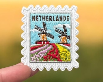 Netherlands Travel Patch- Iron On Patch- Travel Gift- Europe Patch- Travel- Souvenir- Gifts-  - Travel- Travel Gift