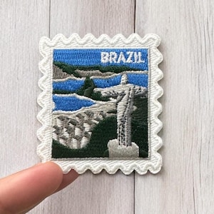 Brazil Patch- Travel Patches- Rio De Janeiro- Iron On Patches- Wanderlust- Traveler- Passport- Brazilian- Souvenir- Travel Souvenir- Christ