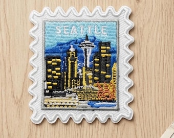 Parche de viaje de Seattle – Coleccionista de pines termoadhesivos de recuerdo de Washington