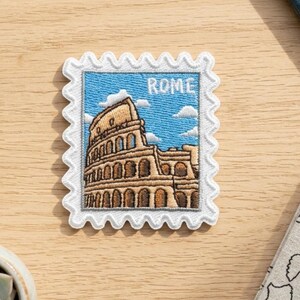 Rome Travel Patch – Colosseum Iron On Wanderlust Souvenir Applique Gift