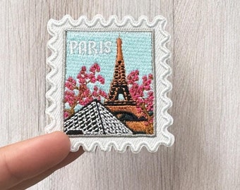 Paris Patch- Travel Patch- Iron On Patch- Eiffel Tower- Louvre- Paris- Travel Souvenir- Traveler- Wanderlust- Patch Collector- Pin Collector