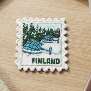 Toppa da viaggio Finlandia – Igloo, applicazione termoadesiva souvenir 2 x 2 cm, idea regalo