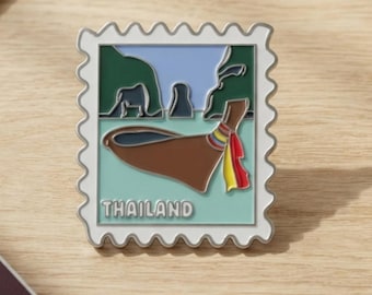Thailand-Reise-Emaille-Anstecknadel – Boots-Emaille-Reisesouvenir-Anstecknadel