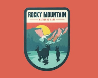 Rocky Mountain Sticker- Rocky Mountain National Park- Vinyl Sticker- Waterproof- Travel Souvenir- Souvenir- Traveler- Hiking- Wanderlust