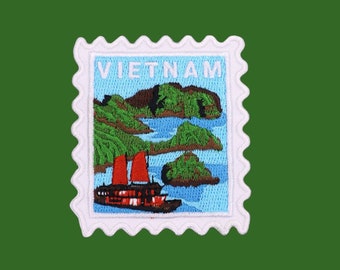 Vietnam Patch- Travel Patch- Iron On Patch- Halong Bay- Wanderlust- Souvenir- Patches and Pins- Collector- Patches- Travel- Accesory