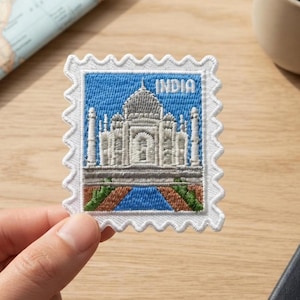 Écusson de voyage Inde – Souvenir thermocollant Taj Mahal – Cadeau de collection