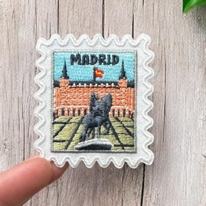 Madrid Travel Patch- Iron On Patch- Travel Gift- Spain- Madrid- Travel- Travel Souvenir- Gifts- Patches and Pins- Wanderlust- Traveler
