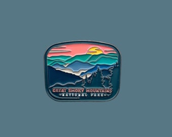Great Smoky Mountains Pin- Smoky Mountains Travel Pin- Travel Pins- National Parks- National Parks Pin- Travel Souvenir- Enamel Pins- Travel