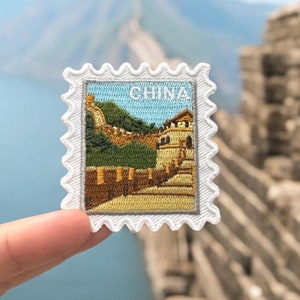 China-patch- reispatches- opstrijkbare patch- Great Wall- China- reiziger- patches en spelden- souvenir- reizen souvenir- Wanderlust- Travel