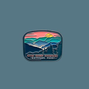 Great Smoky Mountains Pin- Smoky Mountains Travel Pin- Travel Pins- National Parks- National Parks Pin- Travel Souvenir- Enamel Pins- Travel