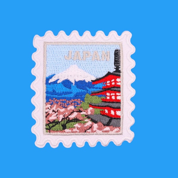 Japan Patch- Iron On Patch- Travel Patches- Tokyo- Mount Fuji- Patches- Traveler- Wanderlust- Souvenir- Patches and Pins- Travel Souvenir
