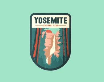 Yosemite National Park Sticker- Vinyl Stricker- Waterproof Sticker- National Parks- Hiking- Adventure- Travel Souvenir- Souvenirs- Stickers
