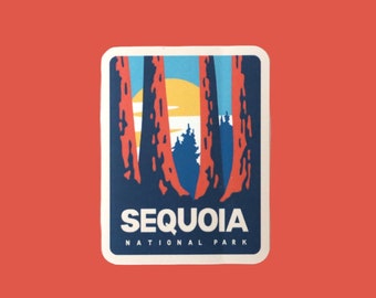 Sequoia National Park Sticker- Vinyl Sticker- Waterproof- National Parks- Adventure- Sticker- Water Bottle- Travel Souvenir- Souvenirs