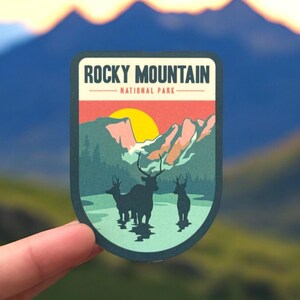 Rocky Mountain National Park Sticker- Vinyl Sticker- Travel Sticker- Travel Gift- National Parks- Sticker- Water Bottle- Souvenirs