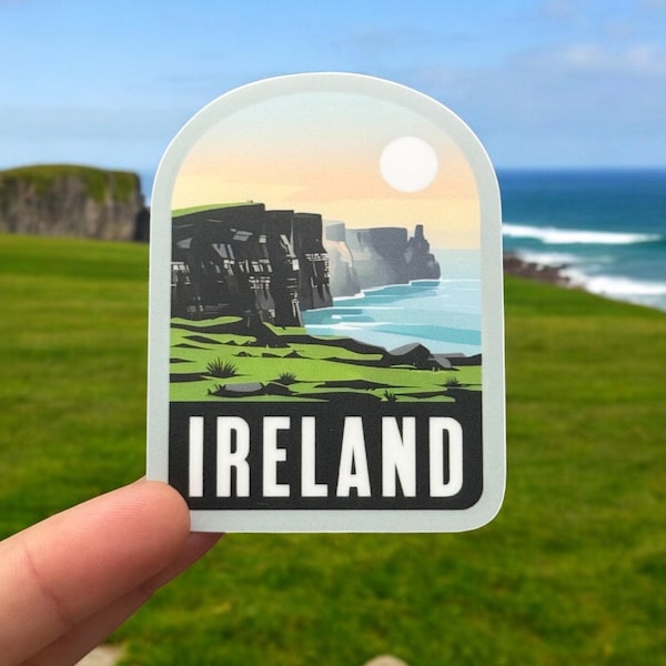 Ireland Travel Vinyl Sticker – Waterproof Souvenir Cliffs Of Moher Gift