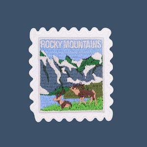 Rocky Mountains Patch- Rocky Mountain National Park- Iron On Patch- Patch Collector- Souvenir- Traveler- Hiking- Elk- Colorado- Wanderlust