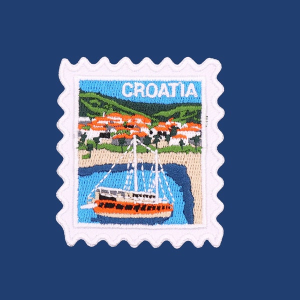 Croatia Patch- Travel Patches- Iron On Patch- Summer Trip- Souvenir- Travel Souvenir- Wanderlust- Patches and Pins- Boat- Yacht- Summer
