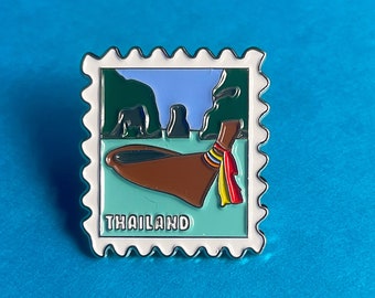 Thailand Pin- Travel Pin- Enamel Pin- Wanderlust- Thailand- Pin Collector- Pins- Pins and Patches- Traveler- Boat- Pins and Patches