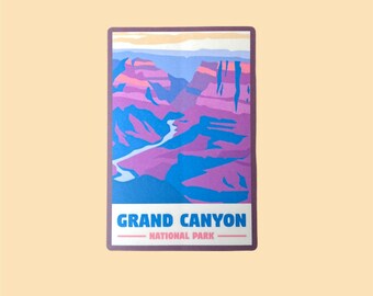 Grand Canyon National Park Sticker- Vinyl Sticker- Waterproof Sticker- National Parks- Grand Canyon- Traveler- Souvenirs- Sticker Collection