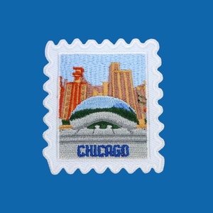 Chicago Patch- Iron On Patch- Travel Patches- The Bean- Windy City- Patch Collector- Iron On- Traveler- Wanderlust- Chicago- Patches and Pin