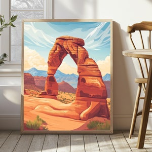 Arches National Park Reisedruck - National Park Art - Utah Reise Poster - Wandkunst - Reisegeschenk, Poster, Reisekunst, Wanddeko