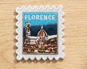 Parche de Florencia, Italia – Pin termoadhesivo de viaje de 2 x 2 pulgadas, recuerdo de Europa, para coleccionistas