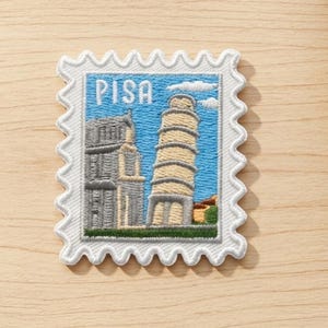 Toppa Pisa Italia – Souvenir da viaggio 2 x 2 cm, applicazione termoadesiva per chi ama viaggiare