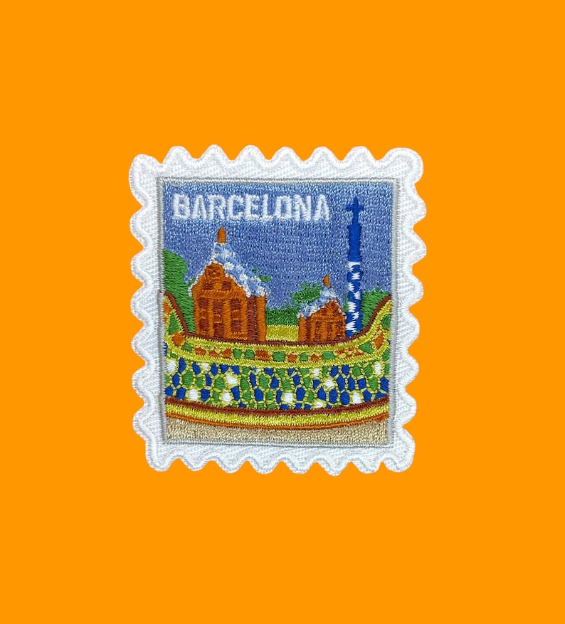 Barcelona Patch Spain Travel Patches Iron On Patch Wanderlust Patch Collector Souvenirs Traveler World Wide Pin Collector Europe image 1