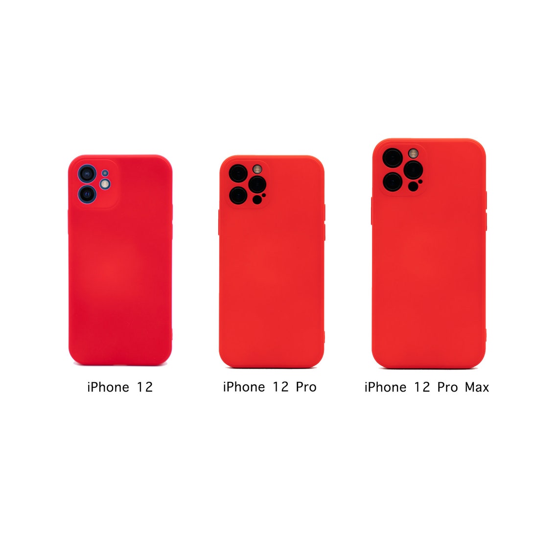 Red iPhone 12 Pro Silicone Case 12 Pro Max iPhone 12 Phone Etsy
