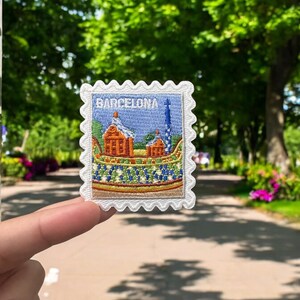 Toppa di Barcellona - Spagna - Toppe - Toppa termoadesiva - Regalo di viaggio - Souvenir - Viaggio - Europa - Regalo di viaggio immagine 2
