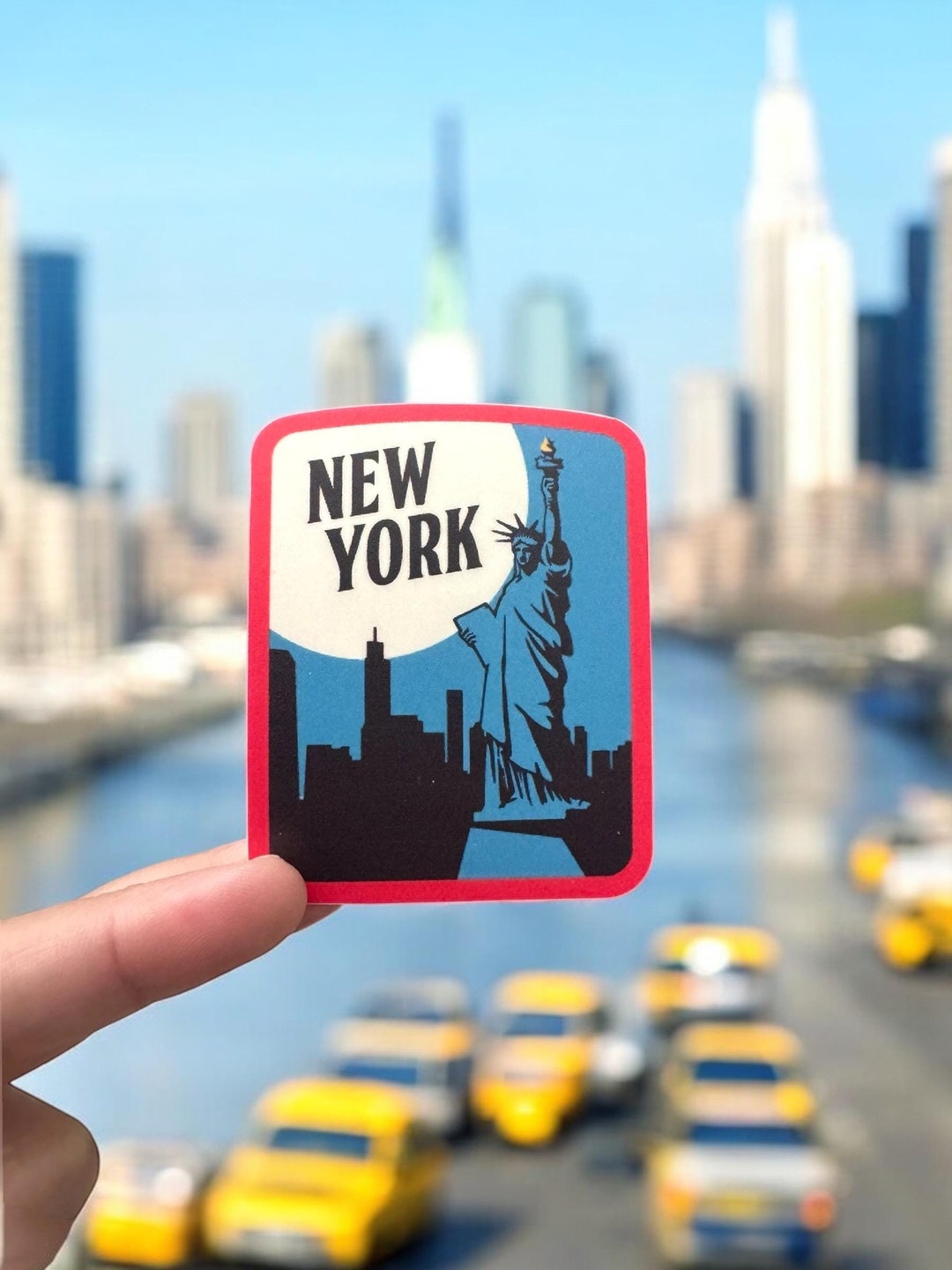 Vintage New York City Travel Sticker Decal - Empire State Building - 3 7/8" X 1 7/8"