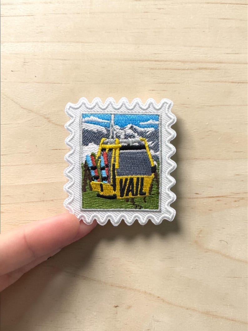 Vail Colorado Patch- Travel Patches- Iron On Patch- Ski- Souvenir- Travel Souvenir- Patch Collector- Traveler image 1