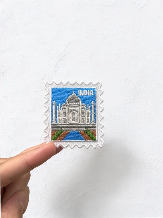 Écusson Brodé Taj Mahal - 8.9 Cm, à Repasser Ou Coudre, Pour Sacs, Vestes, Souvenir Inde - 7