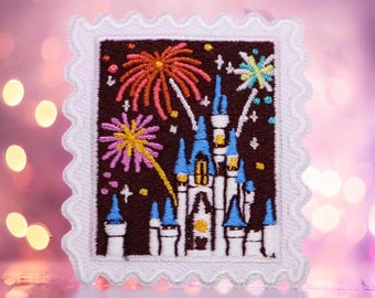 Disney strijkpatch – 2 x 2 cm Disneyland kasteelspeldjes voor verzamelaars