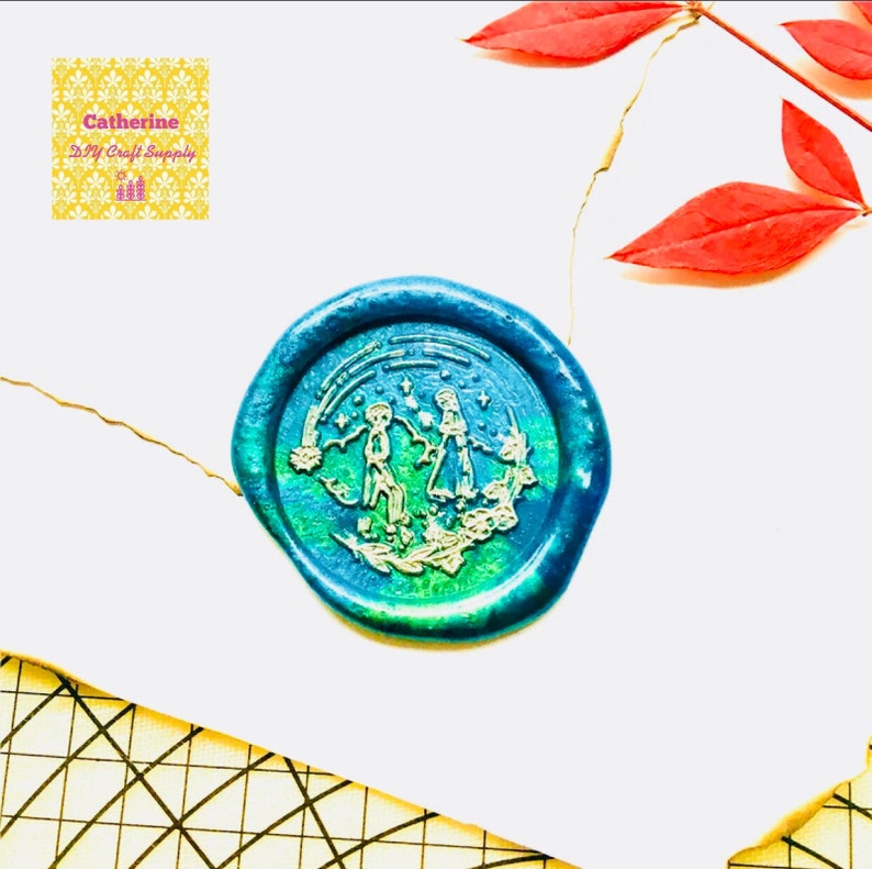 Lover met wax wax seal stamp with wooden handle wedding wax seals party wax seals Someone comes to your way wax seal stamp