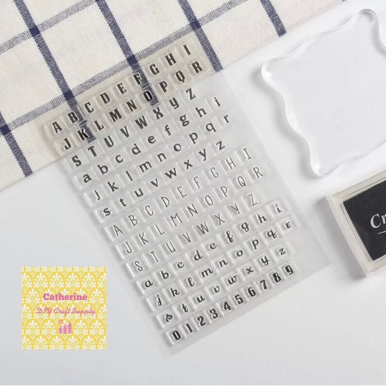 Buy 2 get 1 free-88pcs alphabet letter stamp number letter stamp journal stam silicone stamp DIY crafts clear transperent letter stamp