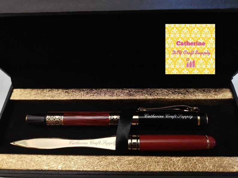 Personalized vintage Fountain pen with letter opener in gift Etsy