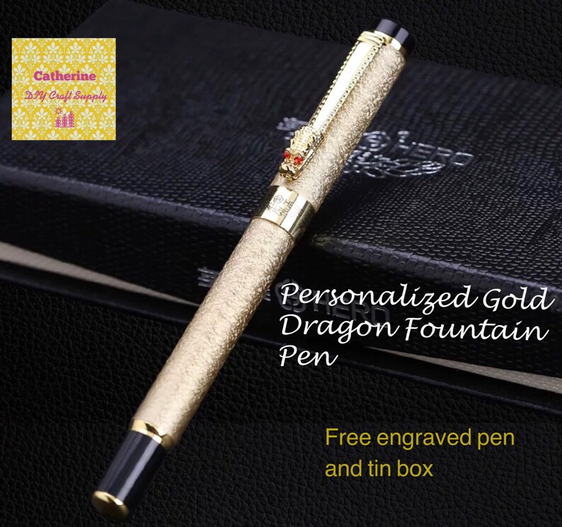 Personalized Dragon fountain Pens custom engraved fountain Etsy