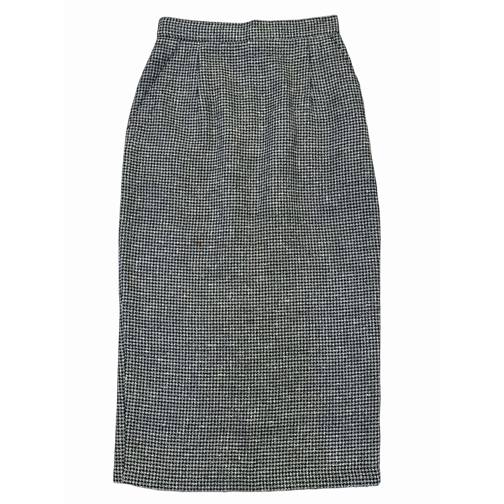 Elastic waist houndstooth clearance skirt