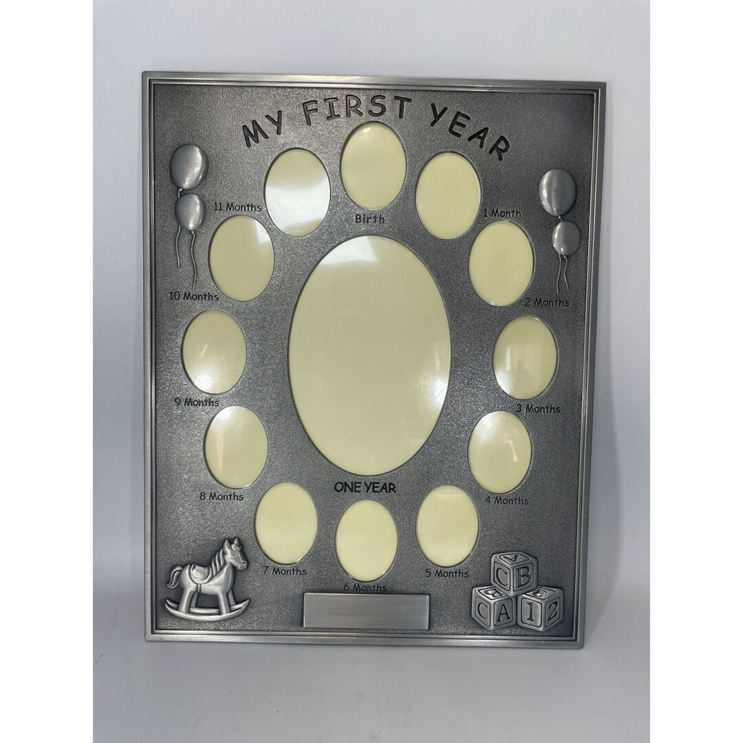 First Year Frame My First Year Picture Frame 8 1/2 X 11 13 Openings Silver - Etsy