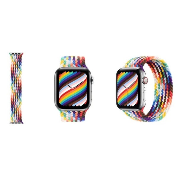 Solo pride elastic watch band for Apple watch rainbow stretch 44mm