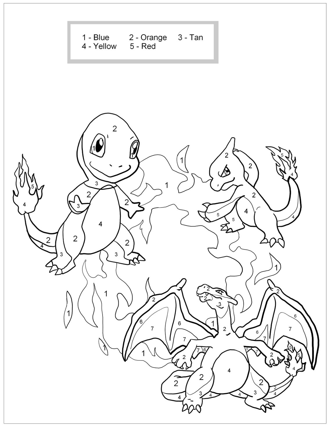 Charmander Charmeleon Glumanda Ausmalbild Charizard Coloringhome