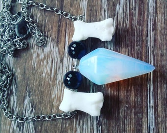wolf toe bone necklace
